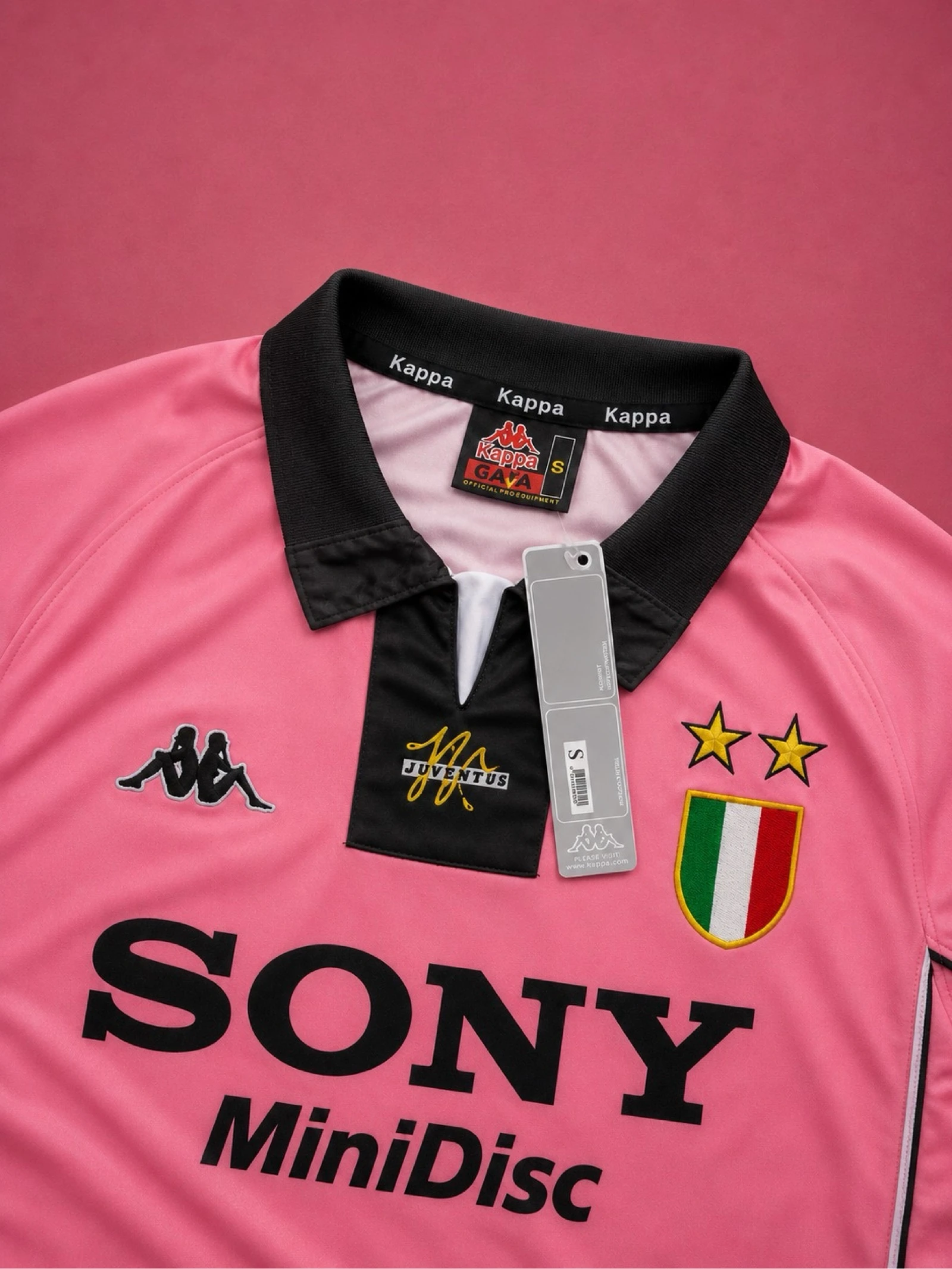 T-shirt Juventus x Zinedine Zidane 21 - Rose Sony MiniDisc 1997/98 - Kappa - Taille S - Neuf avec étiquettes – photo 4